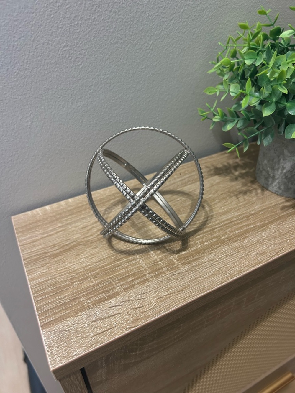 Silver Decorative Orb Accent - Metallic Home Decor